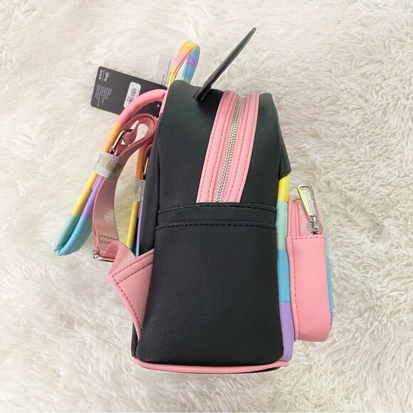 Loungefly Disney Mickey Mouse Pastel Rainbow Mini Backpack 🌈 - Picture 8 of 9